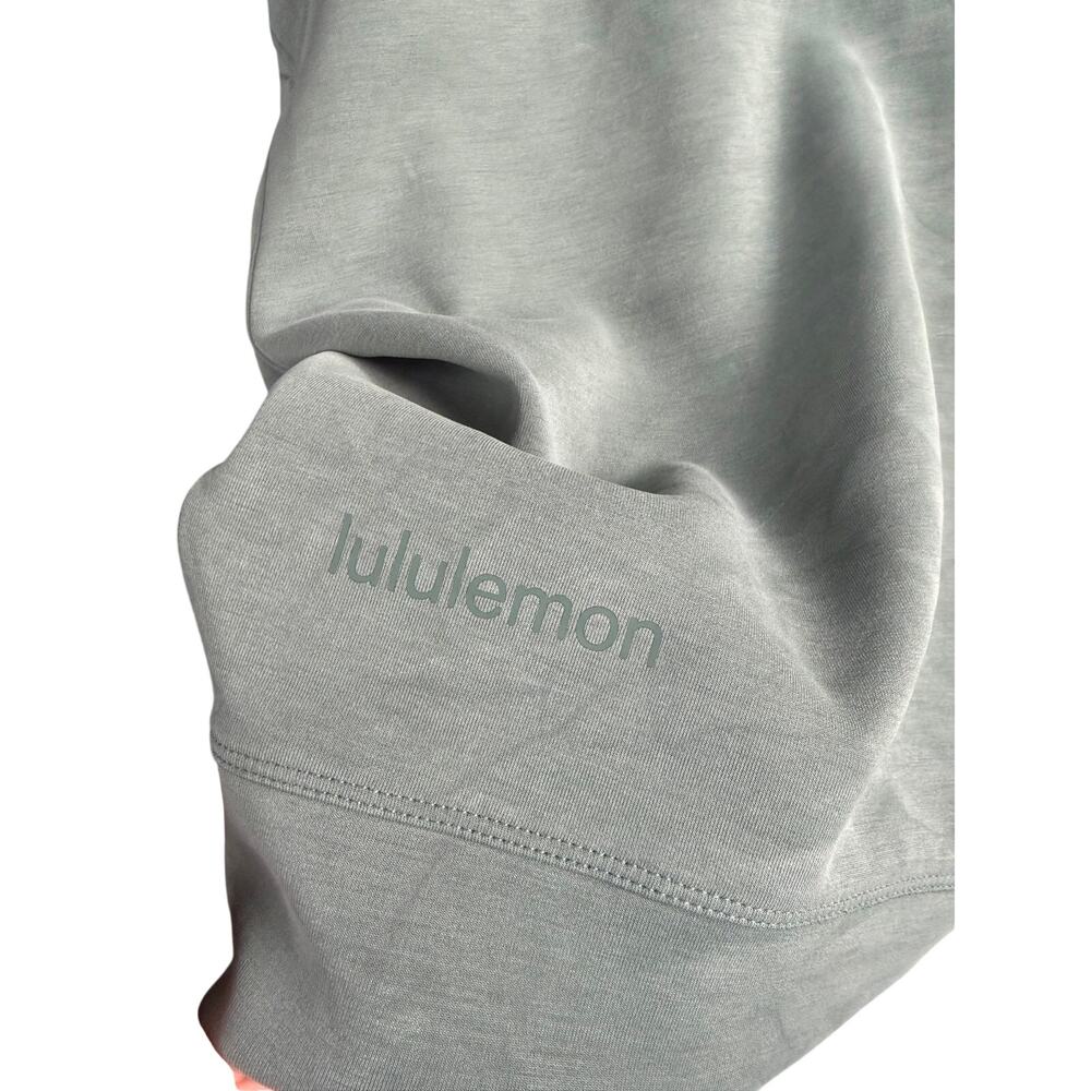 Lululemon Softstreme Perfectly Oversized Cropped Crew, CRATER BLUE Green 8 - Picture 4 of 5
